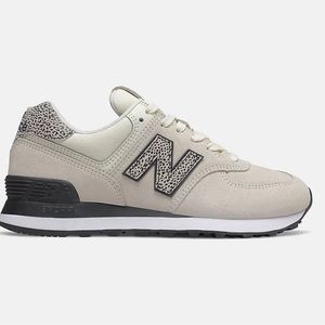 New Balance 574 Animal Print Lace Up Sneakers
